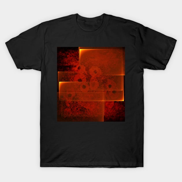 Abstract fiery landscape T-Shirt by hereswendy